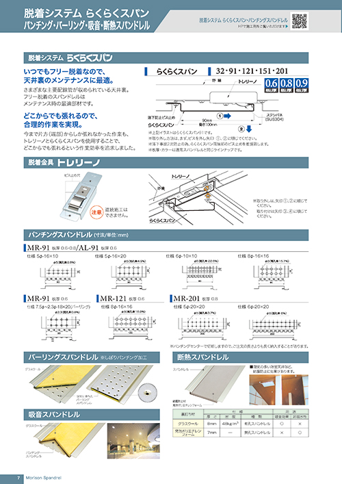 カラーアルミスパンドレル