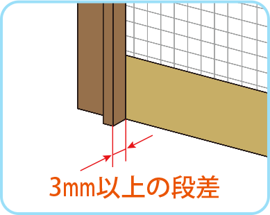 3mm以上の段差